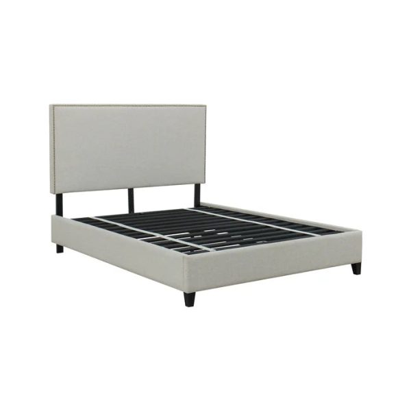 Madison Upholstered Low Profile Platform Bed, California King For Cheap - Image 2