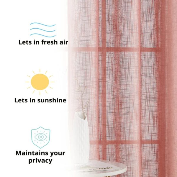 Aleksander Solid Semi-Sheer Grommet Curtain Panels, 54  W x 84  L (Set of 2) Cheap - Image 3