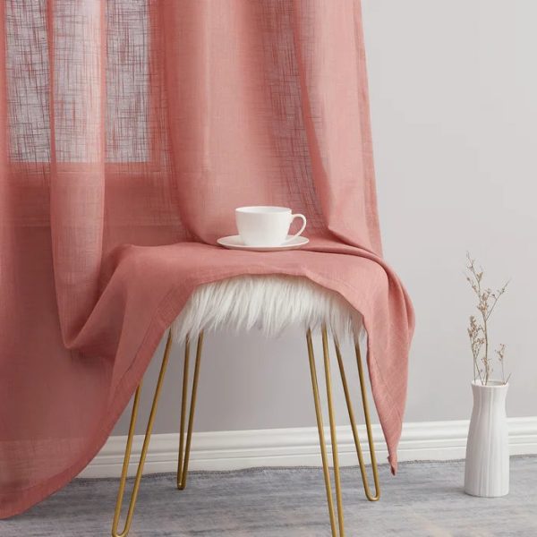 Aleksander Solid Semi-Sheer Grommet Curtain Panels, 54  W x 84  L (Set of 2) Cheap - Image 4