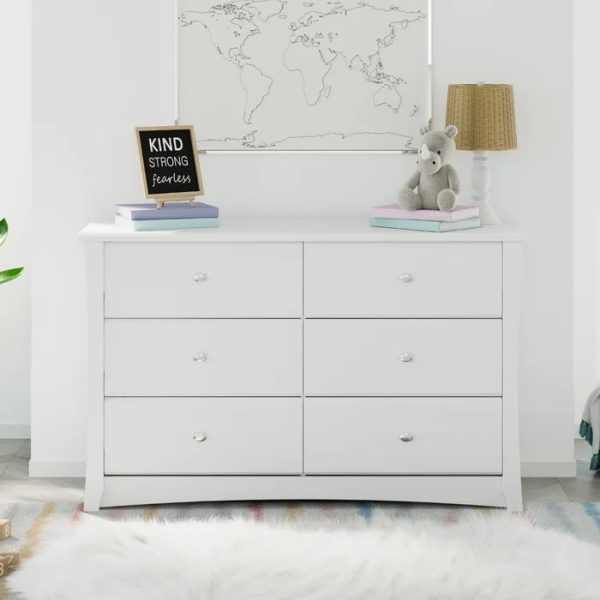 Crescent 53.35   Wide 6 - Drawer Double Dresser For Discount - Image 4