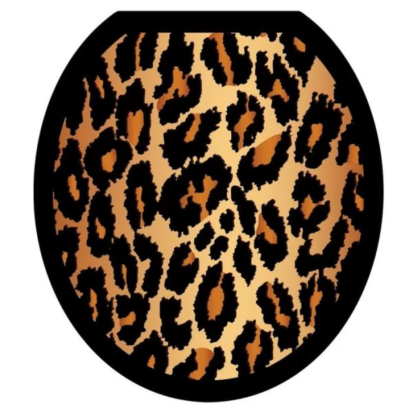 Classic Leopard Toilet Seat Decal For Cheap - Image 3