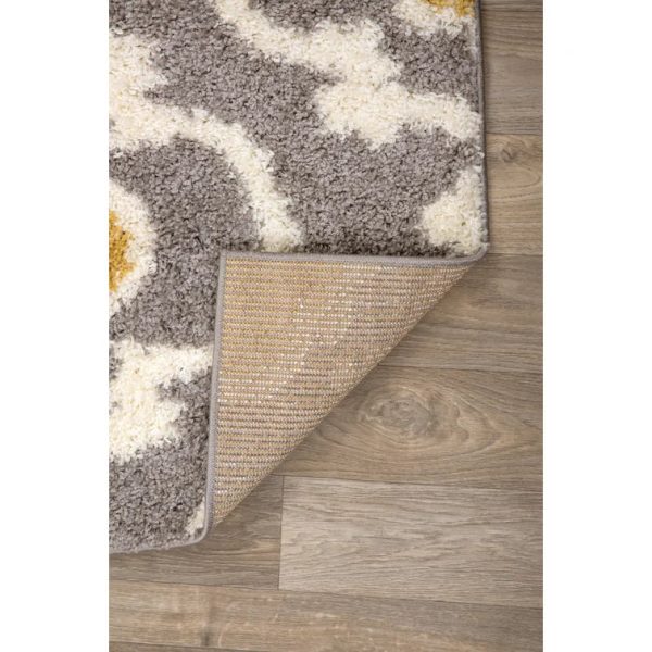Hegwood Geometric Shag Area Rug in Mustard Yellow, Rectangle 5 3  x 7 3 For Cheap - Image 4