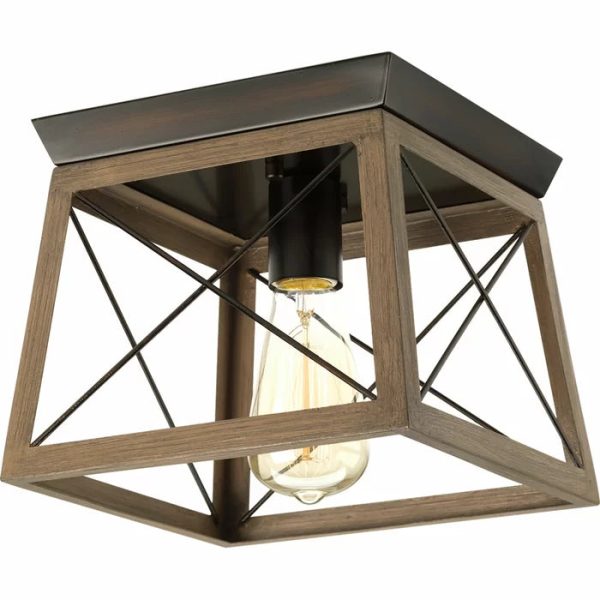 1 - Light 9.5   Caged Square   Rectangle Flush Mount Online