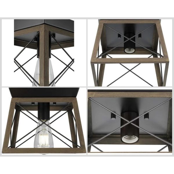 1 - Light 9.5   Caged Square   Rectangle Flush Mount Online - Image 2