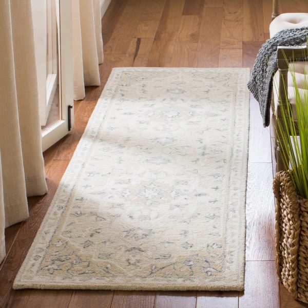 SAFAVIEH Handmade Micro-Loop Heidegunde Wool Rug - 2 3  x 11  Runner - Beige Ivory For Cheap