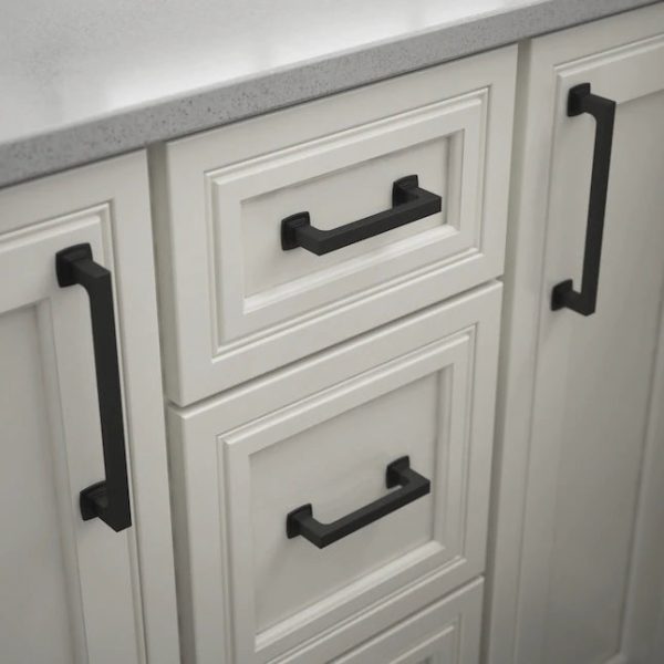 Franklin Brass  Parow 6-5 16-in Center to Center Matte Black Rectangular Handle Drawer Pulls (SET OF 12) For Discount