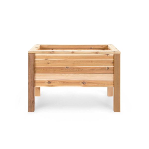 Small Cedar Elevated Planter 25.5  x 47  x 31  Online Sale - Image 5