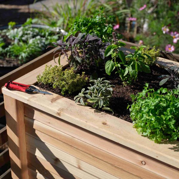 Small Cedar Elevated Planter 25.5  x 47  x 31  Online Sale - Image 4